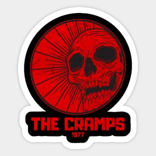 skull red the cramps Sticker